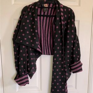 Asymmetrical mohair sweater scarf